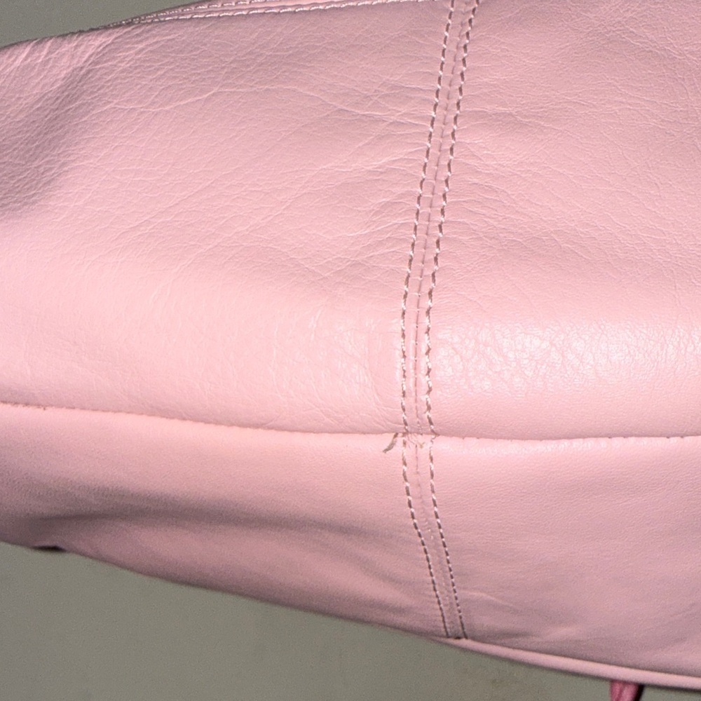 Coach Pink Leather Shoulder Bag with Front Buckle Pocket - Picture 6 of 16